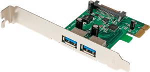 StarTech.com 2 Port PCI Express (PCIe) SuperSpeed USB 3.0 Card Adapter with UASP - SATA Power - Dual Port USB 3 PCIe Controller (PEXUSB3S24) - USB adapter