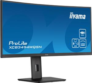 Iiyama Curved Monitor ProLite XCB3494WQSN-B5 - 86.4 cm (34) - 3440 x 1440 UWQHD