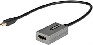 StarTech.com Mini DisplayPort to HDMI Adapter, mDP to HDMI Adapter Dongle, 1080p, Mini DisplayPort 1.2 to HDMI Monitor/Display, Mini DP to HDMI Video Converter, 12 Long Attached Cable - Thunderbolt 1/