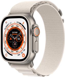 Apple Watch Ultra GPS + Cellular, 49mm Titanium Case / Starlight Alpine Loop Medium