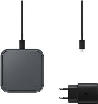 Bežični punjač SAMSUNG s adapterom EP-P2400TBEGEU, USB-C, 15W, crni, EP-P2400TBEGEU