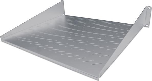 Intellinet 712224 Shelf 2U 400mm 19" Rack 2 Fixing Points Perforated Gray