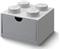 Lego Brick 4 Desk Drawer siva