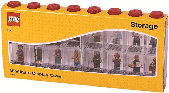 Lego Minifigure Display Case na 16 Figurek czerwona