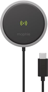 Mophie Snap+ Wireless Charging Pad - ładowarka bezprzewodowa wspierająca ładowanie MagSafe - Android 15W, iOS 7,5W (czarna)