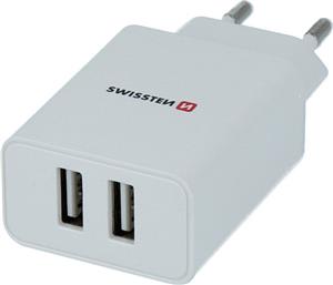 Swissten Travel Smart 2x USB 2.1A biała
