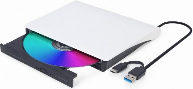 Gembird DVD-USB-03-BW External USB DVD drive, black and white
