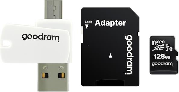 GOODRAM 128GB microSDXC class 10 UHS I + adapter + czytnik