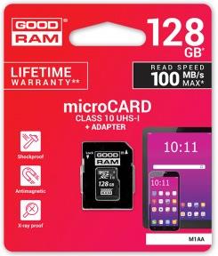 GOODRAM 256GB microSDHC class 10 UHS I + adapter