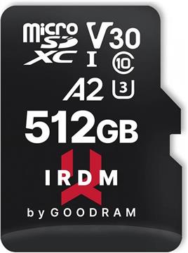 GOODRAM micro SDXC IRDM 512GB V30 A2 (UHS I U3) + adapter