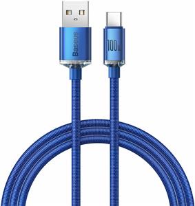 Kabel USB do USB-C Baseus Crystal Shine, 100W, 1.2m (plava)