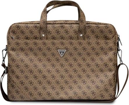 Guess Saffiano 4G Triangle Logo Computer Bag 16” smeđa