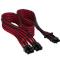 Corsair Premium VGA PCIe5.0 12VHPWR Adapter Kabel (12+4pin) Premium Sleeved, 600W, crno/crveno
