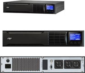 Fortron Source Champ Rack 1000VA/900W, On-line double conversion, USB, RS-232, 3×Schuko, 2×9Ah, 3.2min autonomija, LCD