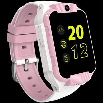 Kids smartwatch Canyon Cindy KW-41, 1.69"IPS colorful screen 240*280, Nano SIM card, 680mAh battery, built in TF card: 512MB, White Pink