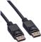 Roline GREEN DisplayPort kabel, DP - DP, TPE, M/M, 2.0m, crni