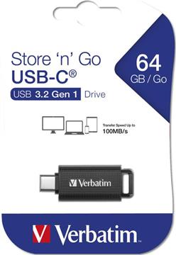 Verbatim Store'n'Go USB-C 3.2 Gen1, 64GB, crni