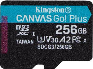 Kingston Canvas Go! Plus - flash memory card - 256 GB - microSDXC UHS-I