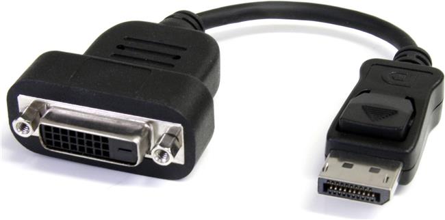 StarTech.com DisplayPort to DVI Adapter - Active Conversion - 1920x1200 - DP to DVI Single Link Converter for DVI-D Display (DP2DVIS) - DisplayPort adapter - 20 cm