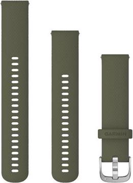 Zamjenski remen Garmin 20mm - Moss green (srebrna kopča)