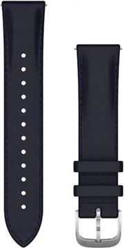 Zamjenski remen Garmin 20mm - Navy Blue Leather (srebrna kopča)