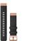 Zamjenski remen za Garmin fenix 6S - Heathered Black Nylon (RoseGold kopča)