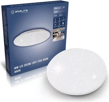 Asalite LED ceiling lamp EMILY 36W 4000K (3240 lumens) round/star/glitter effect