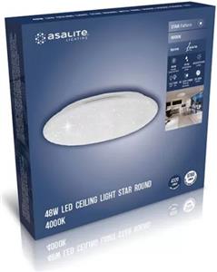 Asalite LED ceiling lamp LAURA 48W 4000K, 4320 lumens Round/star/glitter effect
