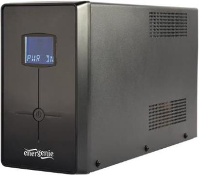 Gembird UPS with USB and LCD display, 2000 VA, black