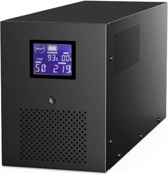 Gembird UPS with USB and LCD display, 3000 VA, black