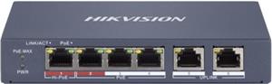 HikVision 4-Port 100Mbps RJ45 PoE (60W) 2x 100Mbps RJ45 Smart Switch