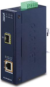 Planet Industrial 1-Port 100 1000X SFP to 1-Port GbE 802.3bt PoE Media Converter