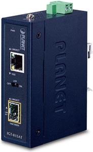 Planet Industrial Compact Size 100 1000 Base- Open Slot SFP to 1GbE RJ45 Media Converter (-40 to 75 C)