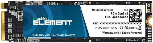 Mushkin SSD ELEMENT - 2 TB - M.2 2280 - PCIe 3.0 x4 NVMe