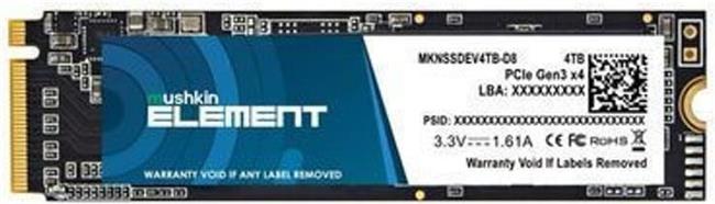 Mushkin SSD ELEMENT - 4 TB - M.2 2280 - PCIe 3.0 x4 NVMe