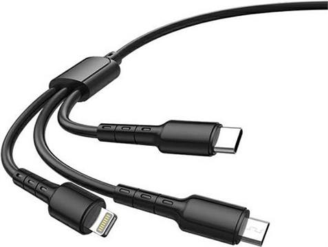 HAVIT KABEL ZA MOB.3U1 (USB na Type C,Micro USB,Lightning) CB6131