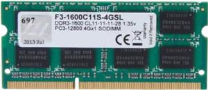 G.Skill 4GB DDR3 4GSL SO-Dimm 1600 CL11 1.35 (1x4GB)