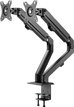 Full motion desk mount for two flat screens up to 27" 7KG FPMA-D650DBLACK Neomounts