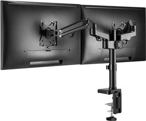 Full motion desk mount for 2 17-27" screens 7KG DS70-750BL2 Neomounts