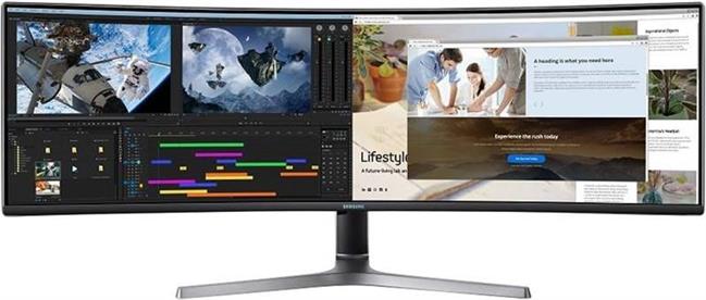 124,2cm/49'' (5120x1440) Samsung Odyssey G9 C49RG90SSP Curved QLED 32:9 4ms 120Hz DisplayHDR 1000 HDMI DisplayPort VESA Dual Quad HD DarkGrey/Blue