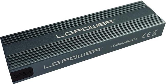 M.2 LC-M2-C-MULTI-3 LC-Power USB3.2 M.2-SSD-Gehäuse (NVMe & SATA)