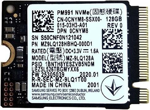 SSD disk SAMSUNG PM991 NVMe PCIe M.2 2230 M Key, 128GB (OEM)