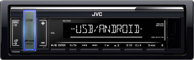 Auto radio JVC KD-X161, USB, AUX