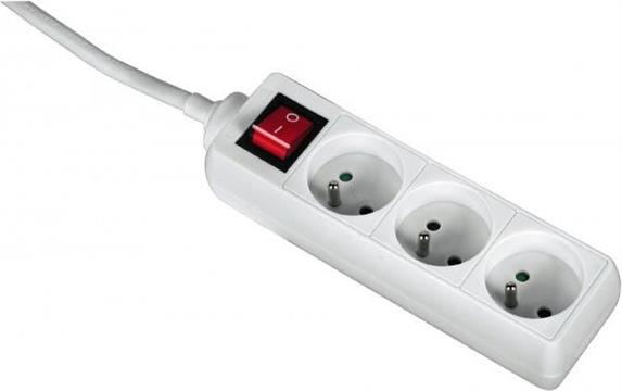 Hama Standard 3 Sockets, 3m (White)