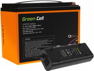Green Cell® LiFePO4 battery 38Ah 12.8V 486Wh lithium iron phosphate battery with charger photovoltaic system mobile home CAV14