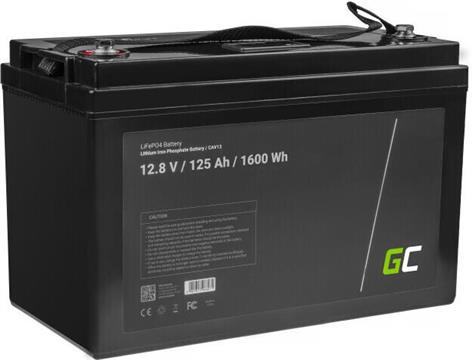 Green Cell LiFePO4 12V 12.8V 125Ah