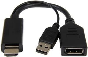 Gembird Active 4K HDMI to DisplayPort adapter, black