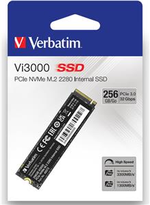 Verbatim Vi3000 256GB SSD M.2 NVMe PCIe Gen3x4, R/W: 3300/1300MB/s