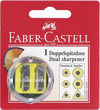 Šiljilo pvc s pvc kutijom 2rupe okruglo Faber-Castell 185498 blister