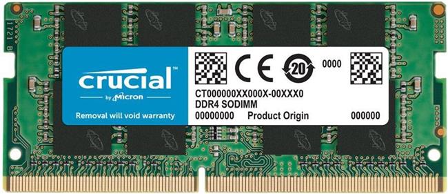 Crucial - DDR4 - module - 16 GB - SO-DIMM 260-pin - 3200 MHz / PC4-25600 - unbuffered - TAA Compliant